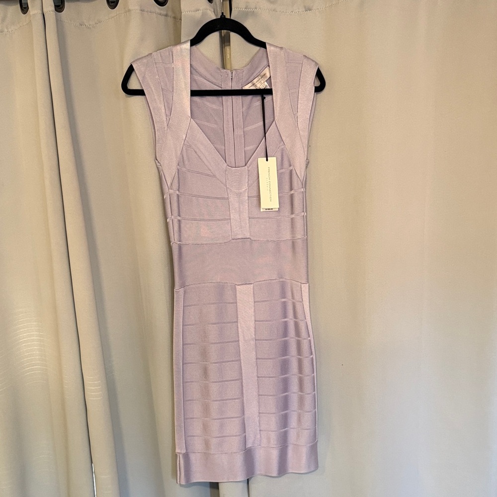 French Connection Lilac Bandage Midi Dress